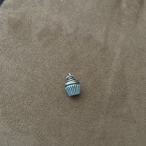 James Avery cupcake charm - Silver and Bronze - RETIRED/RARE